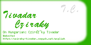 tivadar cziraky business card